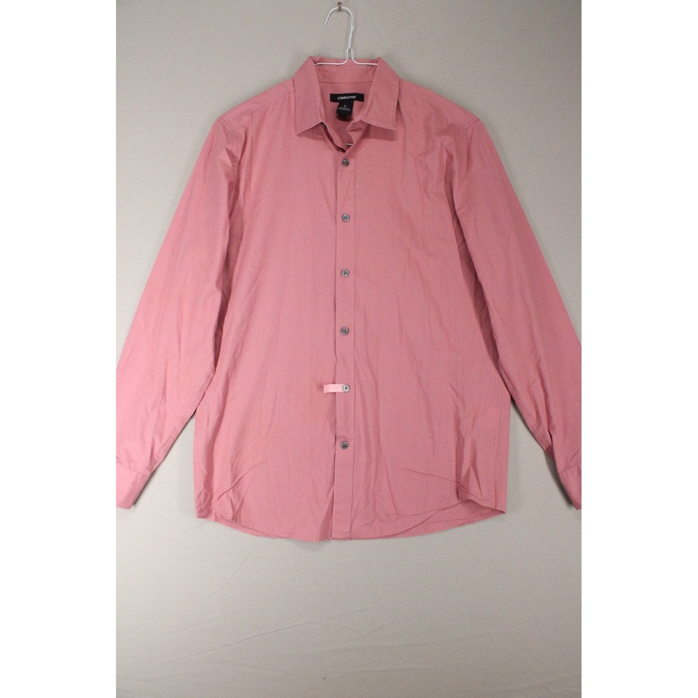 Claiborne Button Down Shirt Womens S Pink Long Sleeve Cotton Professional Preppy
